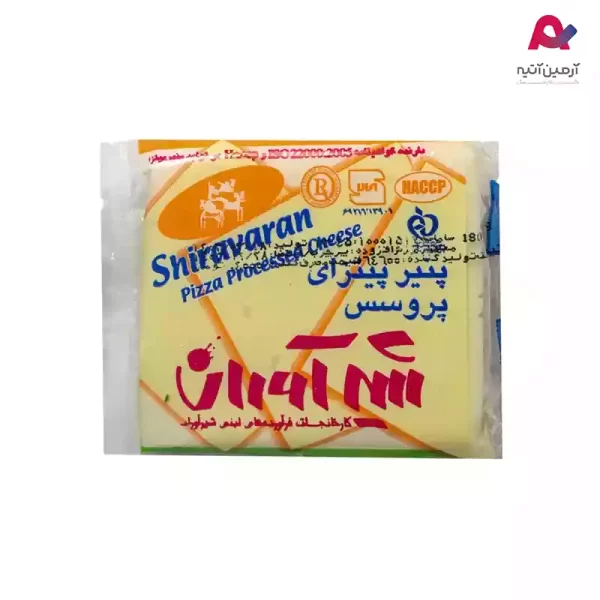 پنیر پیتزا پروسس ورقه 180گرمی سفید شیرآوران-01