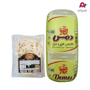 کالباس قارچ ومرغ 60% دمس-01